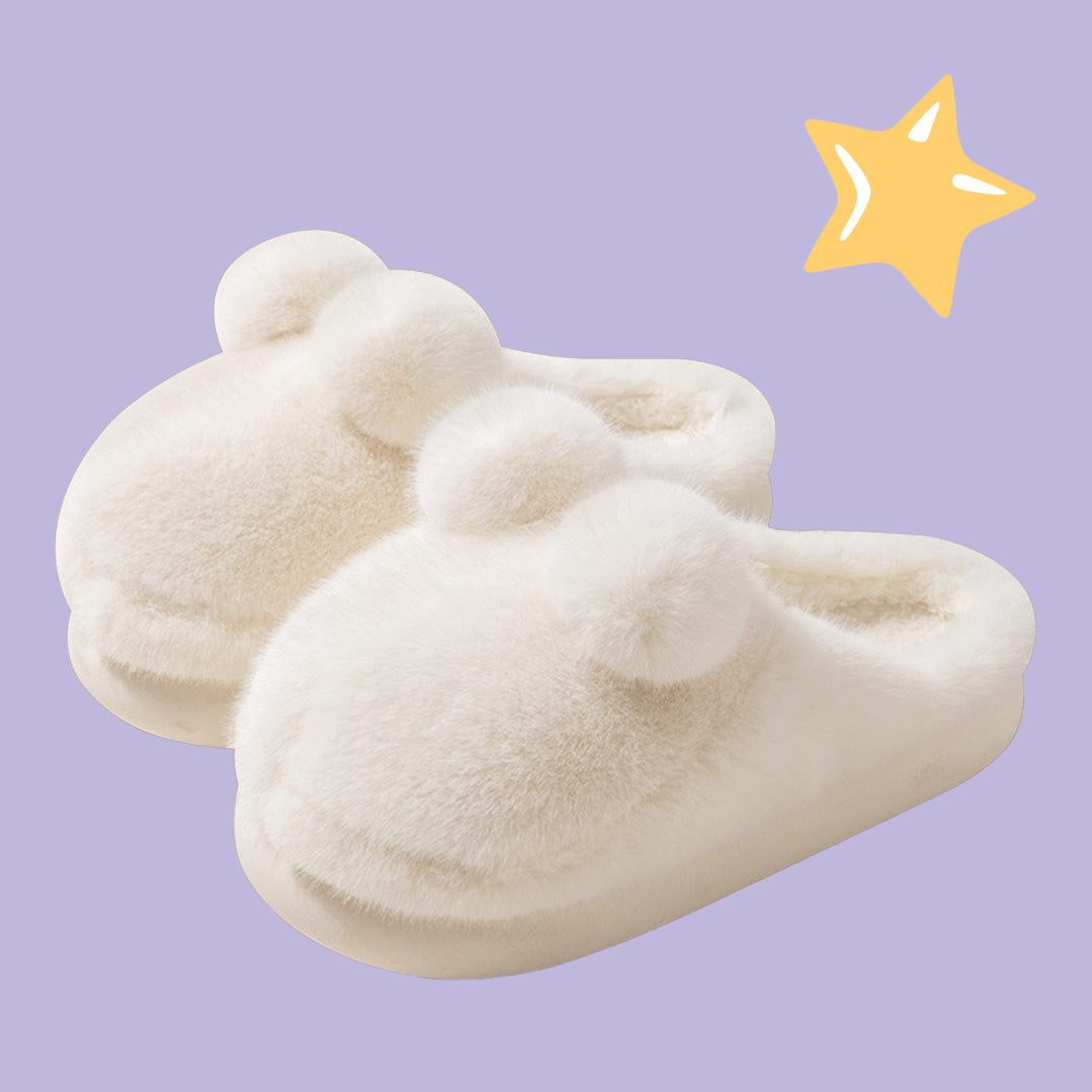 Bobble Ears Fluffy Slippers