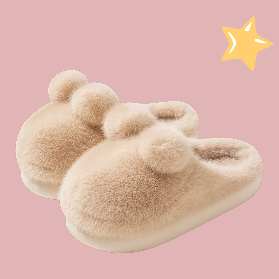 Bobble Ears Fluffy Slippers